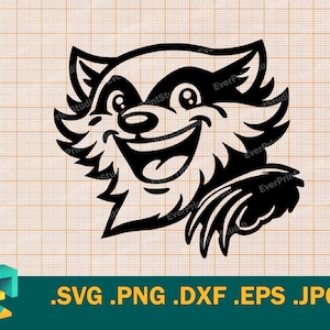 Wolverine mascotte SVG - Cricut, silhouet | Wolverine Team-logo gesneden bestand |  Wolverine mascotte sport, school, college svg, png, dxf, eps