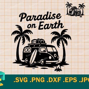 Paradise on Earth SVG - Silhouette & Cricut |  Pogue Life, Outer Banks, Twinkie Van svg | Always a Pogue vector cut file svg, png eps dxf