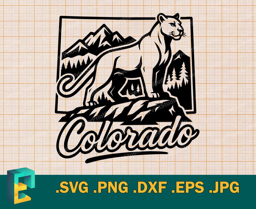 Colorado State SVG Cut File: Colorado, USA Silhouette for Cricut ...