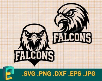 Falcons SVG - Cut file for Cricut & Silhouette | Falcons Kids Sport team SVG Shirt spirit,  Falcons Team School Mascot svg, png, eps, dxf