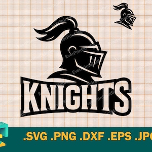 Knights Sport Team logo SVG - Cricut, Silhouette Cut File | Knights Kids Team shirt spirit, Knights Logo School Mascot svg, png, eps, dxf