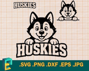 Little Huskies Team SVG - Cricut, Silhouette Cut File | Cute Puppies Sport Team shirt spirit, Huskies Kids Sport Team Logo Mascot, Football