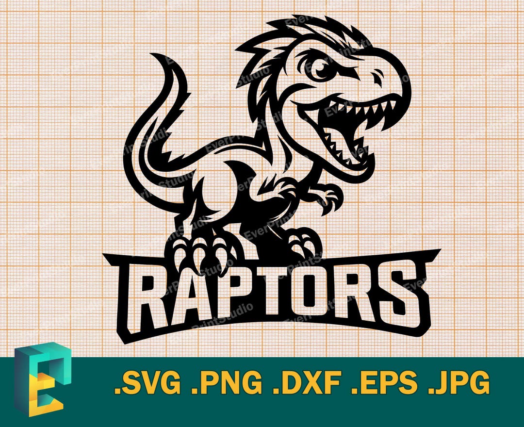 Raptors Mascot Svg - Cricut, Silhouette | Raptors Sports Team Logo SVG ...