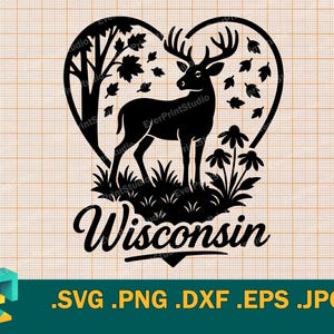 Wisconsin SVG - Cricut, Silhouette Cut File | I Love Wisconsin, USA SVG | Download Wisconsin State Template for Cutting svg, png, eps, dxf