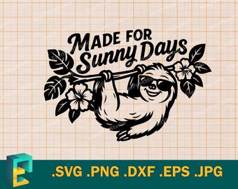 Made for sunny days SVG cut file - Cricut, Silhouette | Happy mama png, sunshine mama png, summer - Commercial Use,  svg, png, eps, dxf