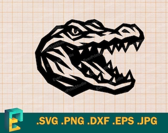 Crocodile Head SVG File: Gator Cut File for Cricut, Silhouette (Digital Download