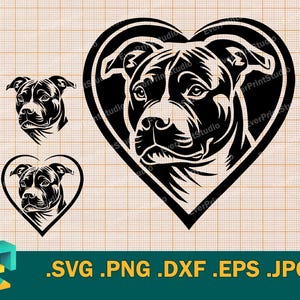 Pitbull SVG - Cricut, Silhouette | Vector American Pitbull Cut File for Cricut, Pitbull Dog Template for cutting Download svg, eps, png, dxf