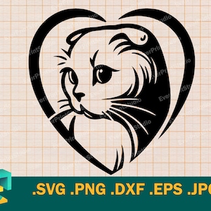 Scottish Fold Cat SVG - Cricut e Silhouette / Carino gattino Design Cut File / Vettore Scottish Cat Printable Download svg, png, eps, dxf