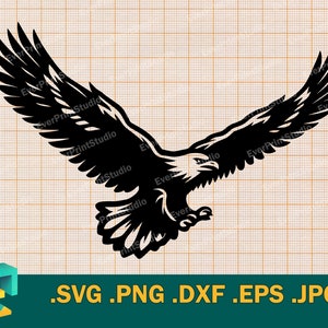 Flying Eagle SVG - Cricut, Silhouette | Vector Bald Eagle SVG Cut File ...