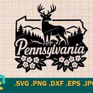 Pennsylvania SVG - Cricut, Silhouette | Vector Pennsylvania State USA Cut File | Download Pennsylvania Template for cutting svg, png, dxf