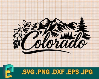 Colorado SVG: Cricut, silhouet | Vector Colorado staat VS gesneden bestand SVG - snijsjabloon downloaden svg, png, eps, dxf