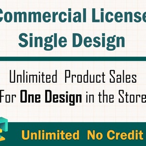 Commercial License For One Digital Product Design For One Person For Unlimited Uses! EverPrintStudio Inc. Clipart Graphic Licensing!
