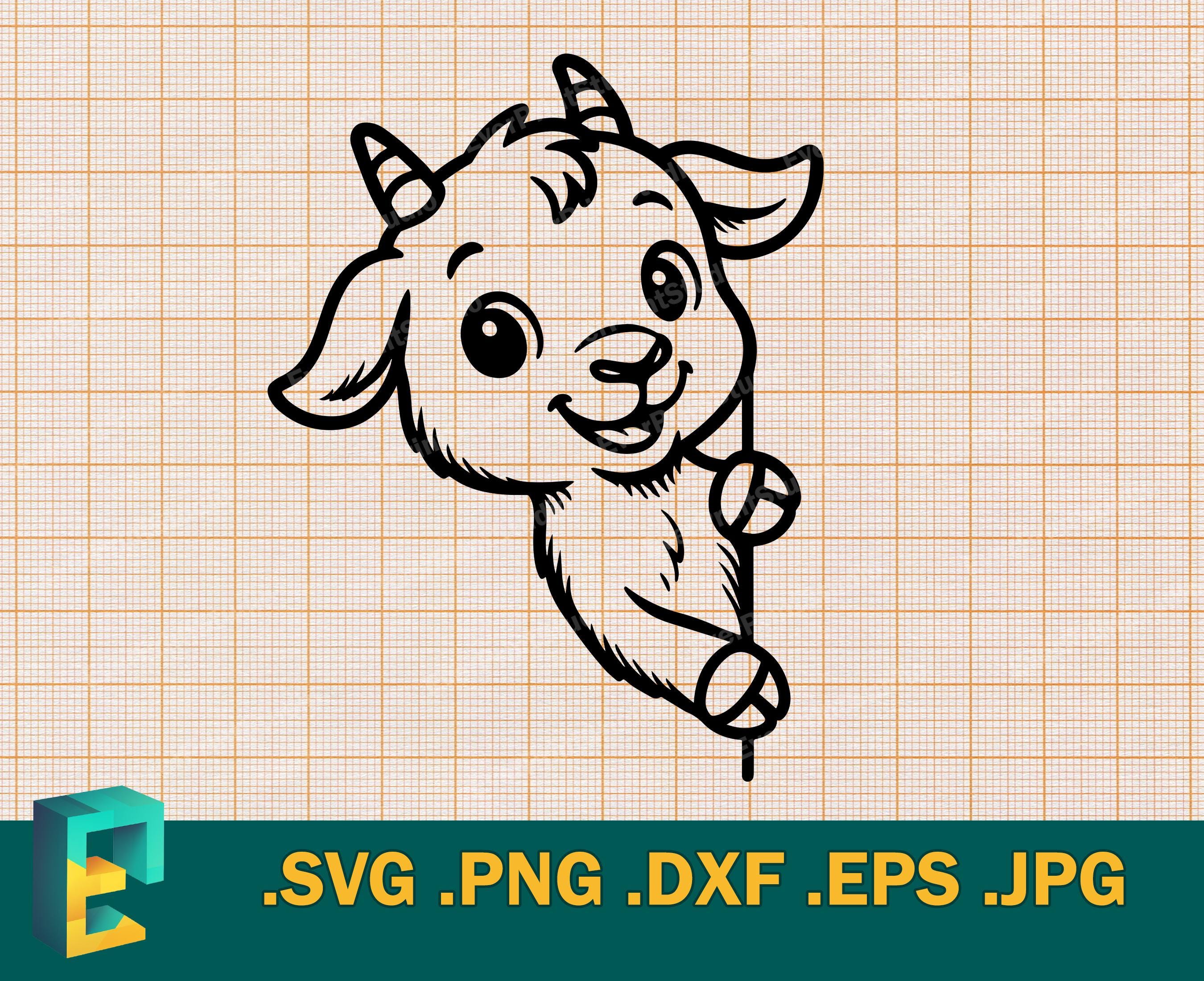 Baby Goat Svg - Cricut, Silhouette | Adorable Baby Goat Vector Cut File ...