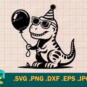 T-Rex Geburtstag svg - Cricut, Silhouette | T-Rex Geburtstagskind, T-Rex Geburtstag Shirt, T-Rex Party, Dinosaurier svg, png, eps, dxf