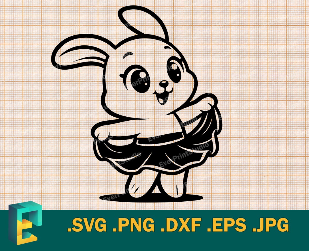 Bunny Girl SVG - Cricut, Silhouette | Vector Cute Rabbit Girl SVG Cut ...