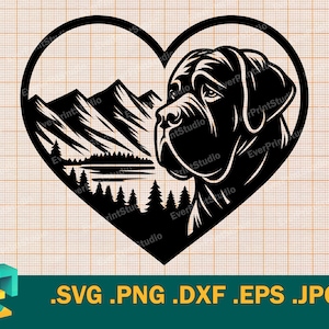 Mastiff SVG - Cricut, Silhouette | Vector Mastiff Dog Cut file Download Great Dane Cutting file,  Cane Corso, Bullmastiff svg, png, eps, dxf