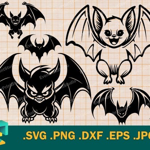 Bat SVG - Cricut, sylwetka | Wektorowy artystyczny plik Bat Bundle Cut | Pobierz ładny plik Bat SVG Cutting | Clipart Bat Digital Clip Art Logo