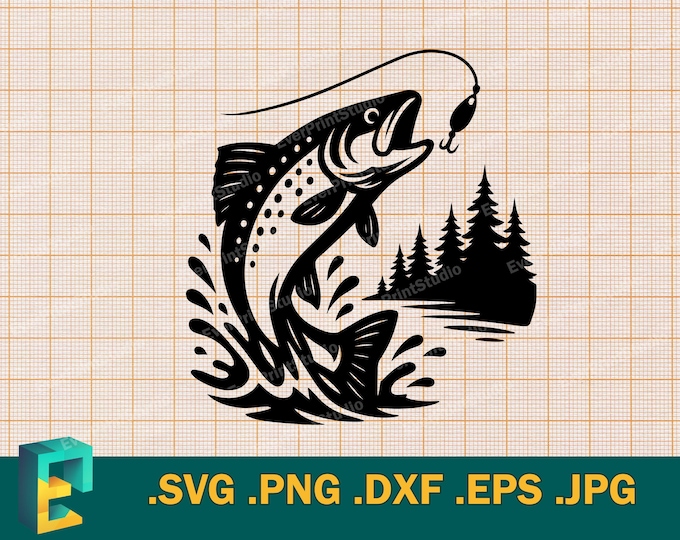 rainbow-trout-svg-trout-dxf-trout-png-trout-cut-file-clipart