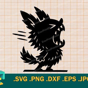 Scream - Mostro coniglietto di cattivo umore SVG - Cricut, Silhouette / Vettore Giocattolo Coniglietto malvagio che urla File di taglio Modello Sublimazione png, svg