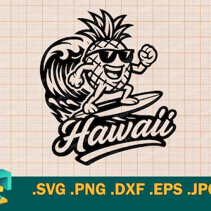 Hawaii SVG - Cricut, Silhouette | Vector Hawaii State USA Cut file. Download Hawaii Surfing  Cutting Template svg, png, eps, dxf