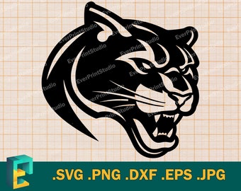 Panther SVG - Cricut and Silhouette | Vector Panther Face Svg, Panther Head  Mascot Sports Team Svg Cut File,  Svg, Png, Eps, Dxf Printable