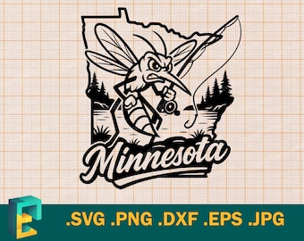 Minnesota SVG - Cricut, Silhouette | Vector Minnesota State Cut File. State of Minnesota fishing camping Download svg, png, eps, dxf