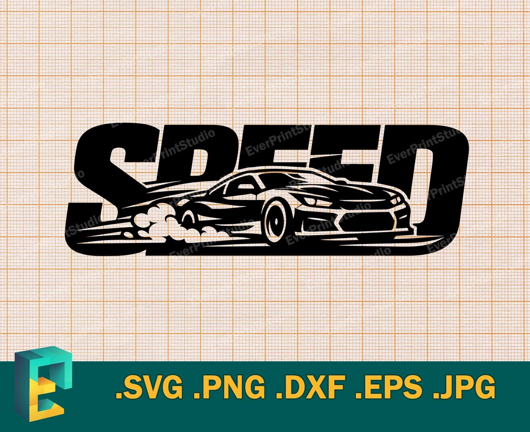 Speed Racing SVG - Cricut, Silhouette | Vector Racing Car SVG Cut File ...