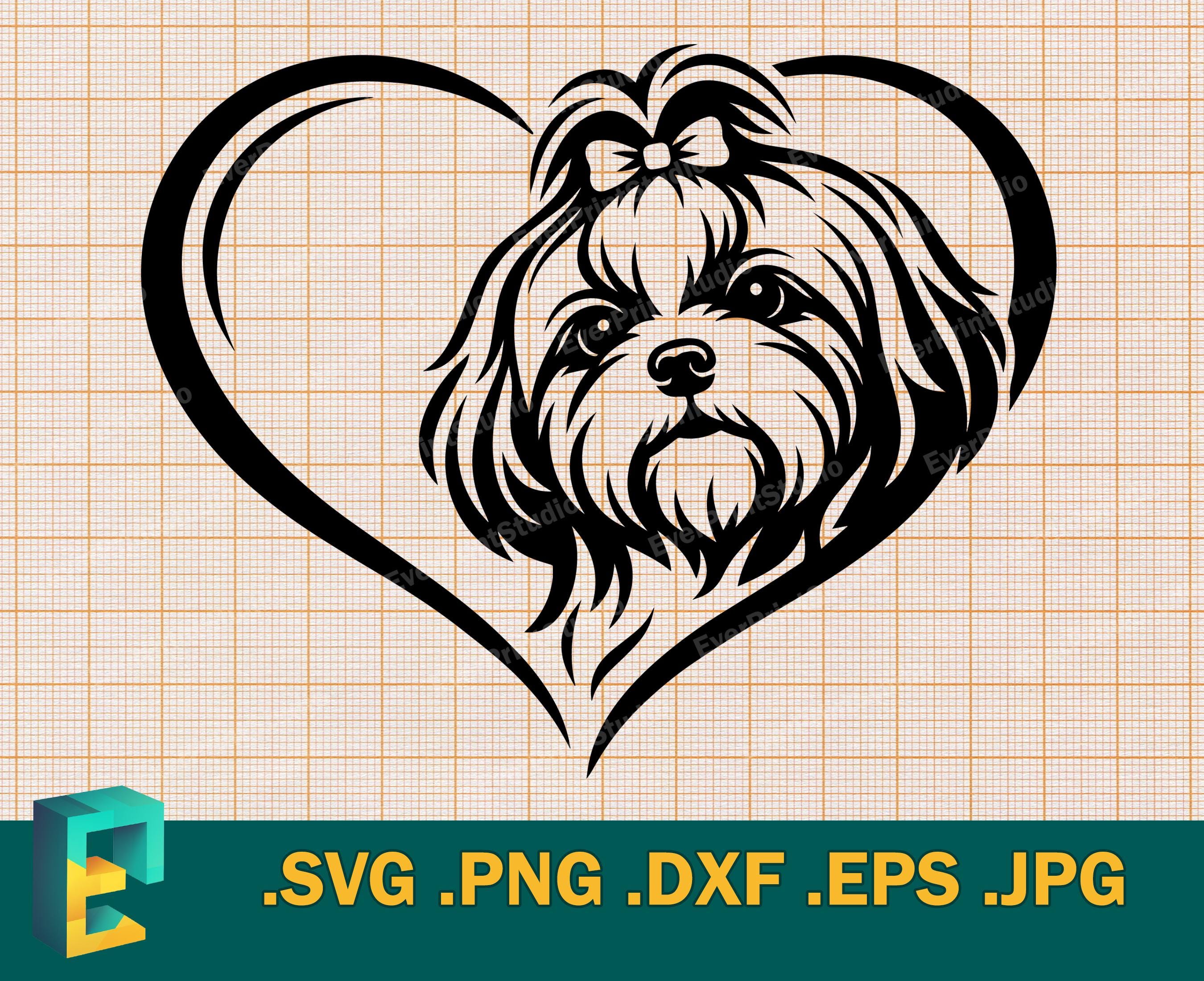 Shih Tzu SVG - Cricut, Silhouette | Vector Cute Shih Tzu Dog Cut File ...