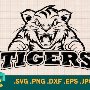 Tigers SVG - Cricut & Silhouette Cut File | Little Tigers Team shirt spirit, Cute Tigers Kids Team | School Mascot, Football, Download, png