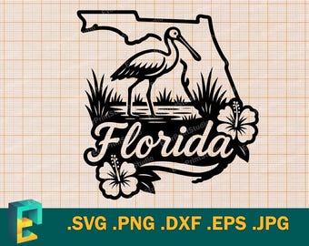 Florida SVG - Cricut, Silhouette | Vector Florida State USA Cut file. Download State of Florida, USA Template for Cutting svg, png, eps, dxf
