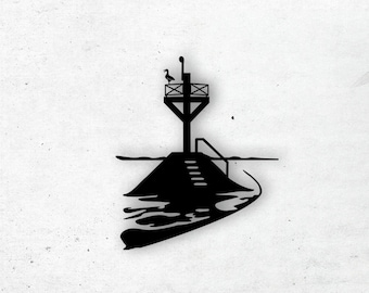 Il Passage du Gois a Noirmoutier - Decorazione murale in metallo verniciato a polvere