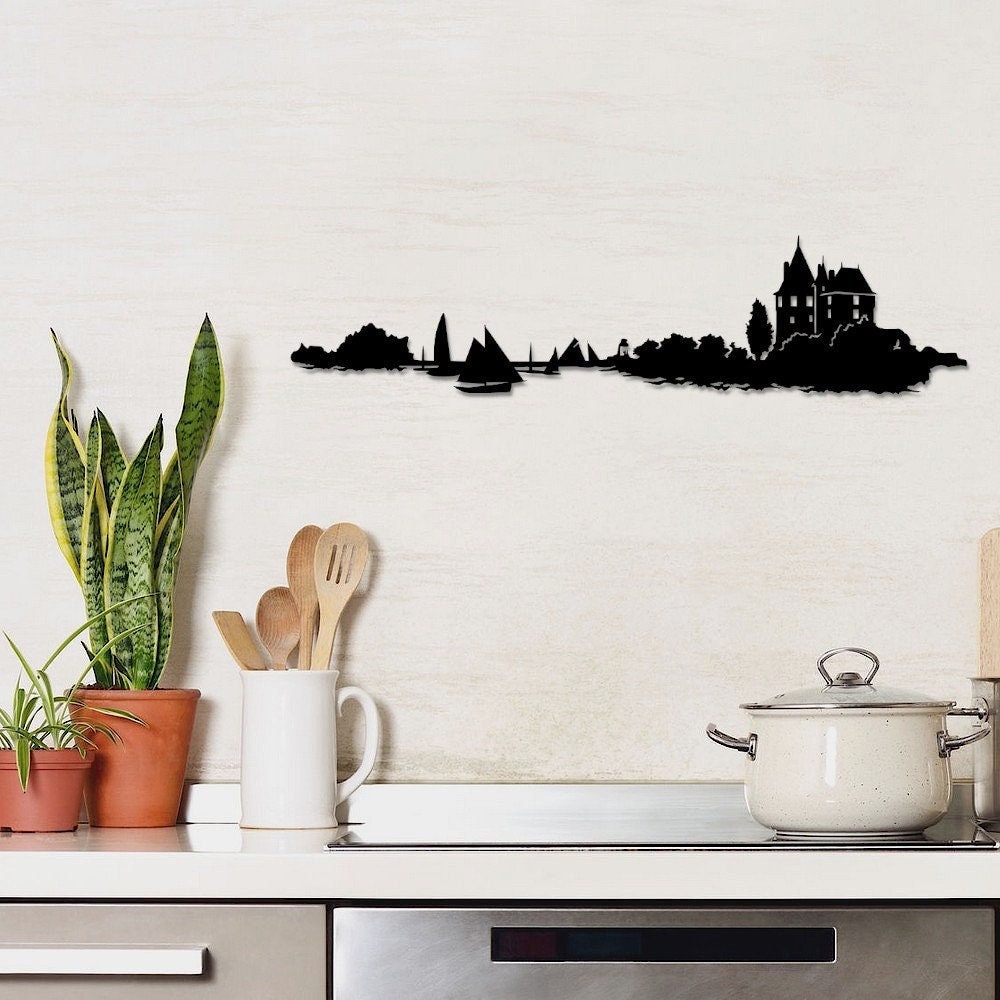 Pornic Castle - Powder coated metal wall decoration