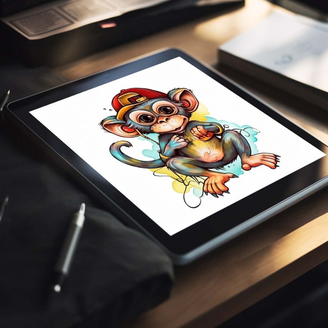 Funky Monkey Tattoo Design High-quality Digital Download - Etsy