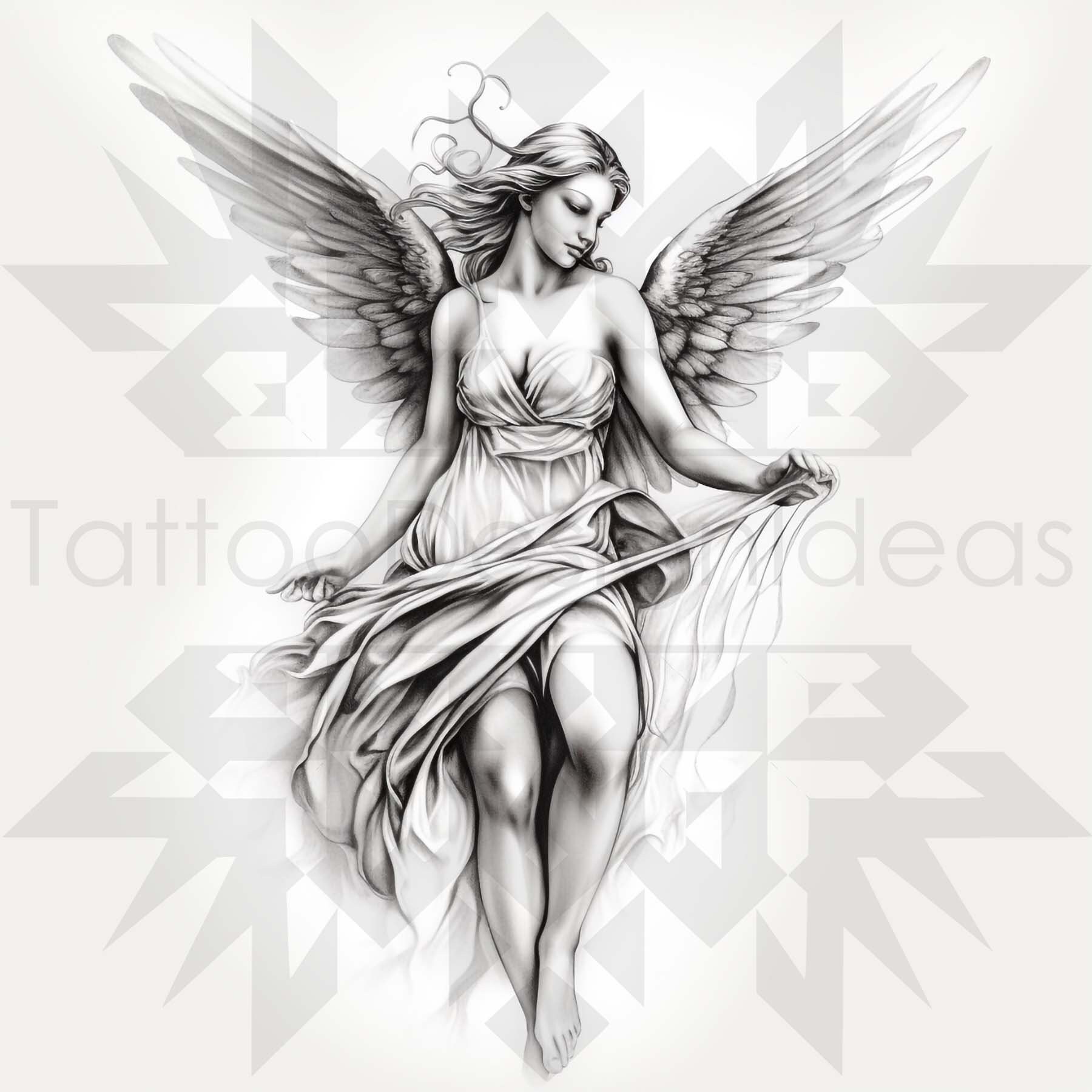 African American Angels Tattoos