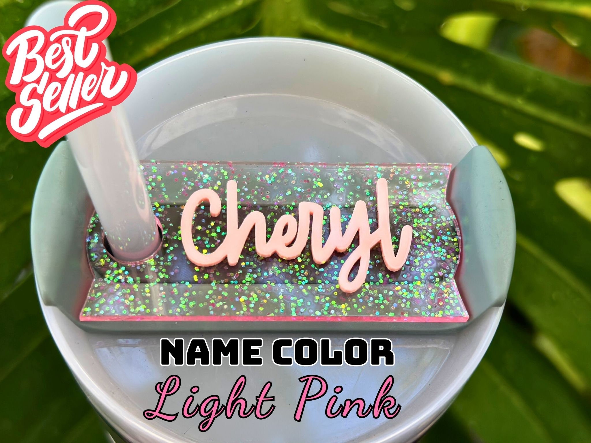 Flower Stanley Tumbler Name Tag For Tumbler Lid - Unifury