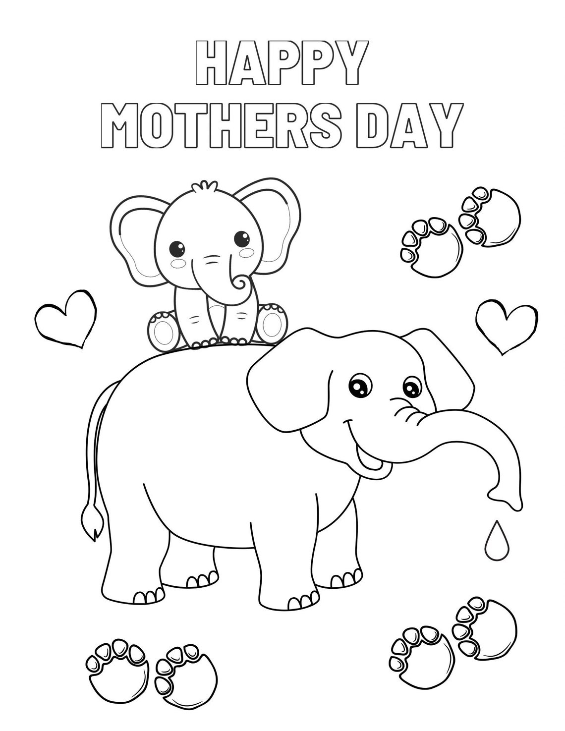 Mother's Day Coloring Pages Coloring Book for Kids Girl Etsy