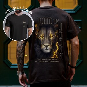 Lion of Judah Shirt,Men&#39;s Christian Shirt,Christian Shirt for Men,Gift for Christian,Bible Verse Shirt,Father&#39;s Day Gift,Gift for Dad