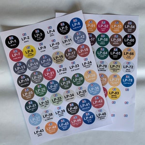 Tamiya Lacquer LP - Paint Pot Labels - Self Adhesive - Wipe Clean - Reusable