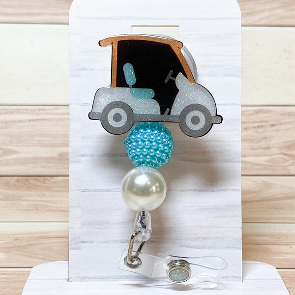 Golf Cart Interchangeable Retractable Badge Reel