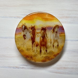 Horses Sunrise/Sunset Scene Magnet