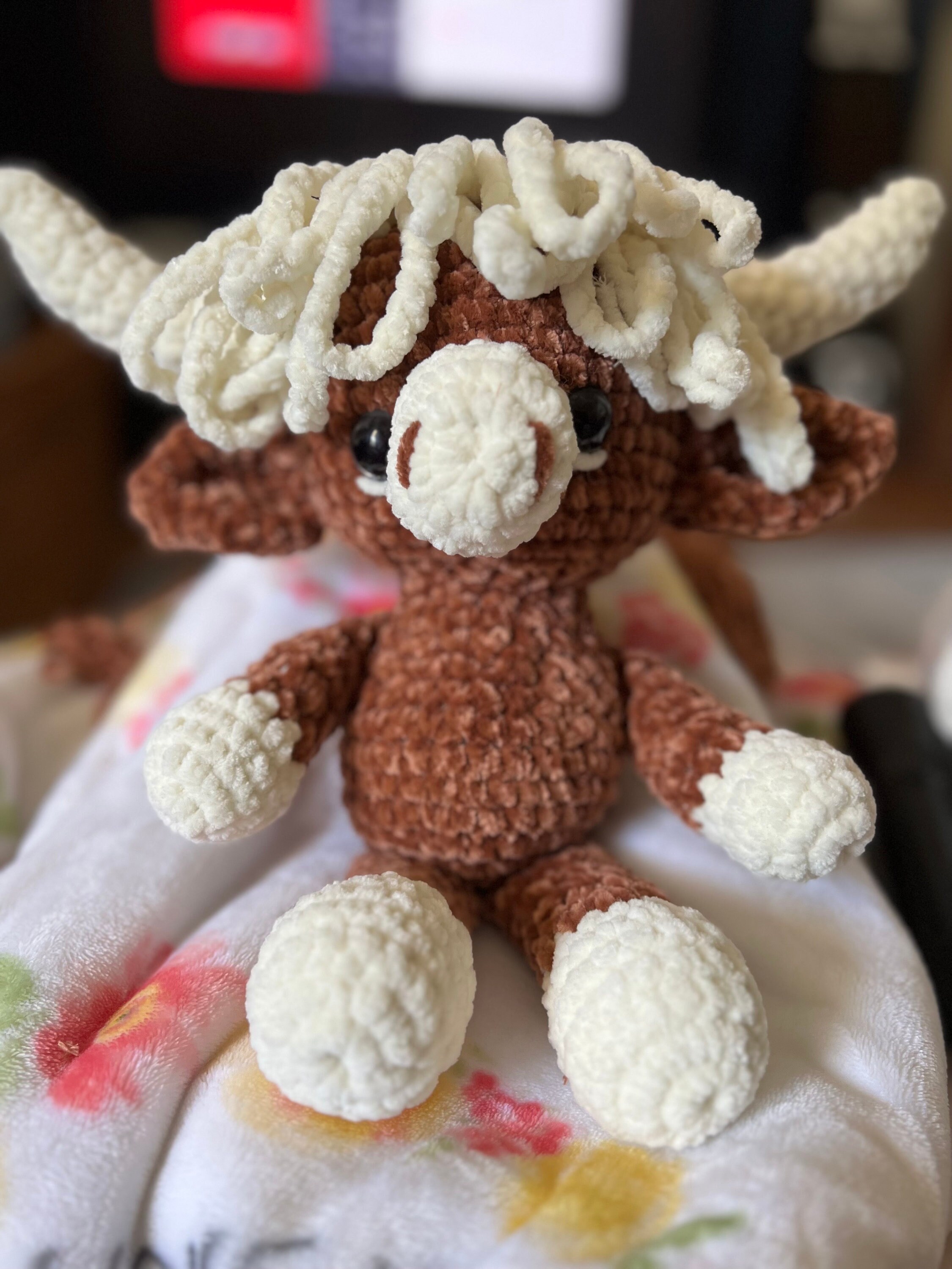 Hobby Lobby Highland Cow Resin Figurine – Farmhouse Decor, Brown, For Bucket Planter Or Shelf
