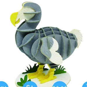 3D Papierkarte Puzzle Geschenk eines DODO (Raphus Cucullatus)