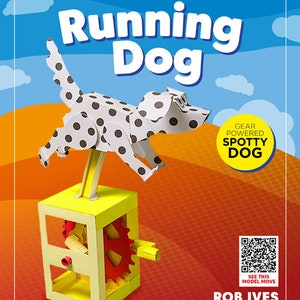 Chien qui court - Kits d'animation en papier Rob Ives. Automates en papier !