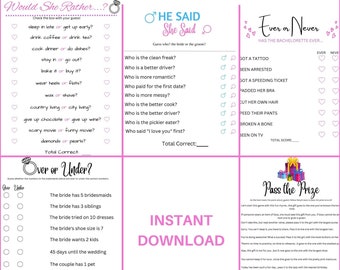 Bundle de jeu de fête de Bachelorette, Clean Bachelorette imprimable, Jeux de Bachelorette imprimables