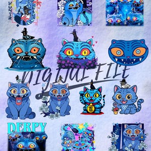 13 Bundle Demon Hunters Tiger PNG, K-pop Demon Hunter Tiger And Bird PNG, Derpy the Tiger And Bird Demon Hunter Png, Digital File Download