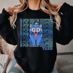 Derpy K-pop Demon Hunter Tiger And Bird PNG, Derpy Demon Hunters PNG, Derpy the Tiger And Bird Demon Hunter Png, Digital File Download