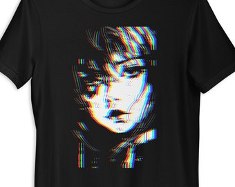90s Anime Manga Girl T-Shirt | Japanese Horror | Alt Clothes | Anime Aesthetic | Grunge Clothing | Harajuku Streetwear Shirt | Anime Tee