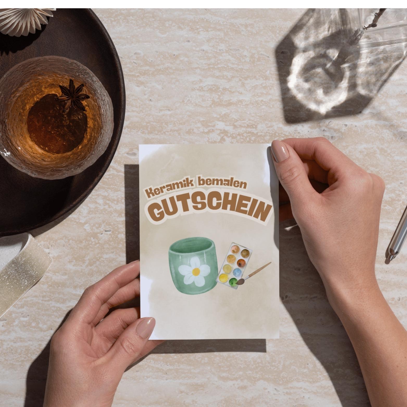 Ceramic Painting Voucher | Template for Printing | Ceramics Voucher ...