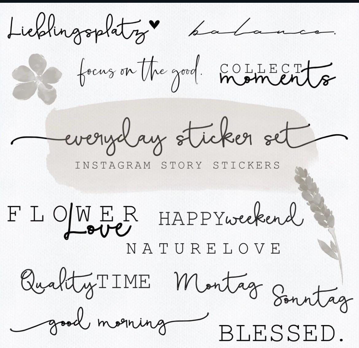 Instagram Story Stickers Everyday | Basic | Good Morning | Home ...
