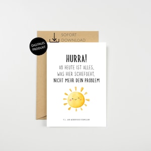 Farewell card congratulations on your escape | Farewell gift card | Farewell gifts for retirement office | Farewell pension | Pension card